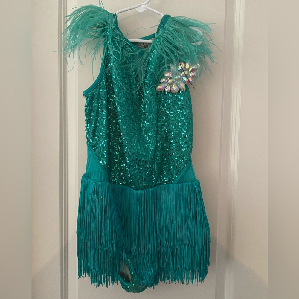 Teal dance costume